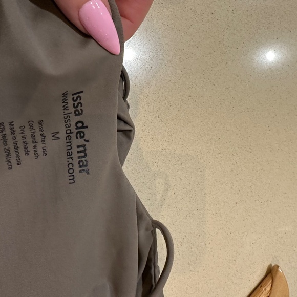 NWT Issa de mar Swimsuit Size Mediuml One Piece  Brown Swim Neck Cut Out - Picture 4 of 4